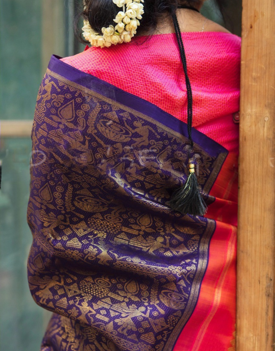 Aradhana Purple Kanchipuram Silk Saree With Attractive Blouse