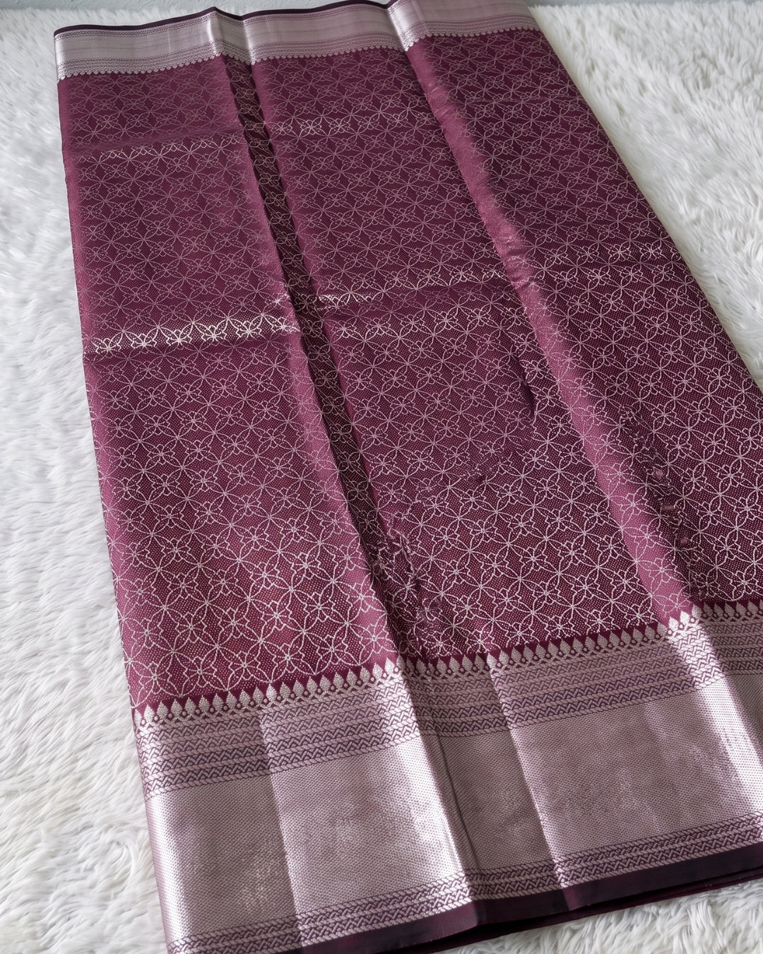 Charita - Wine Soft Banarasi Silk Saree