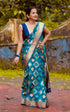 Lila CyanBlue Soft Silk Saree