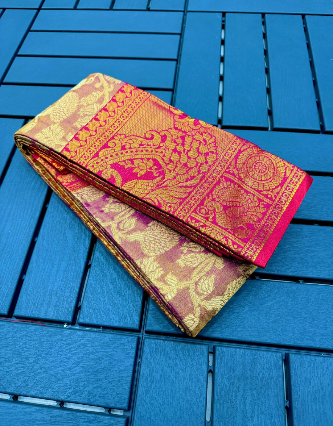 Jinita Tulip Pink Kanchipuram Silk Saree