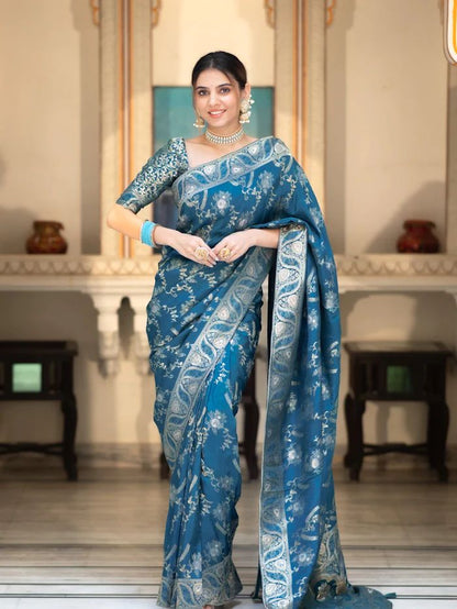 Hema RamaGreen Banarasi Silk Saree