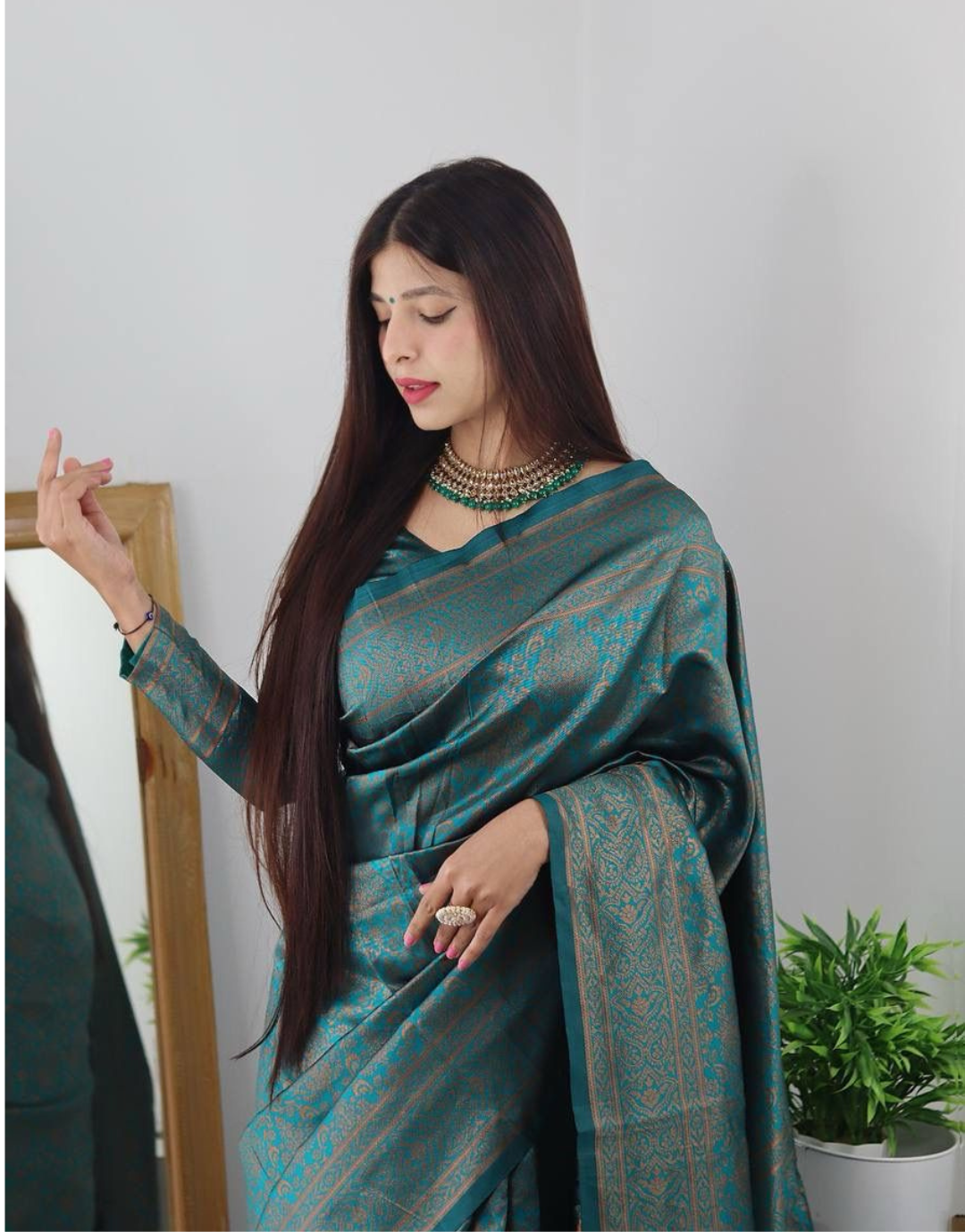 Radhika RamaGreen Banarasi Silk Saree