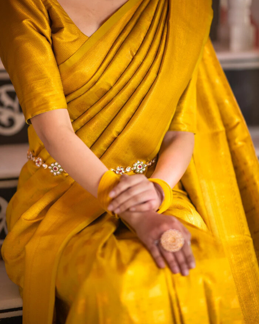 Golden woven - Banarasi Silk Saree