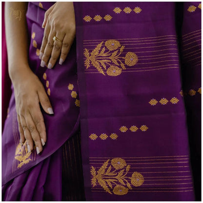 Paru Purple Banarasi Silk Saree