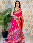 Kaveri PinkishRed Banarasi Silk Saree