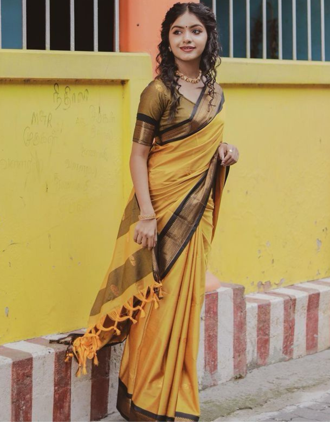 Zarika Yellow Banarasi Silk Saree