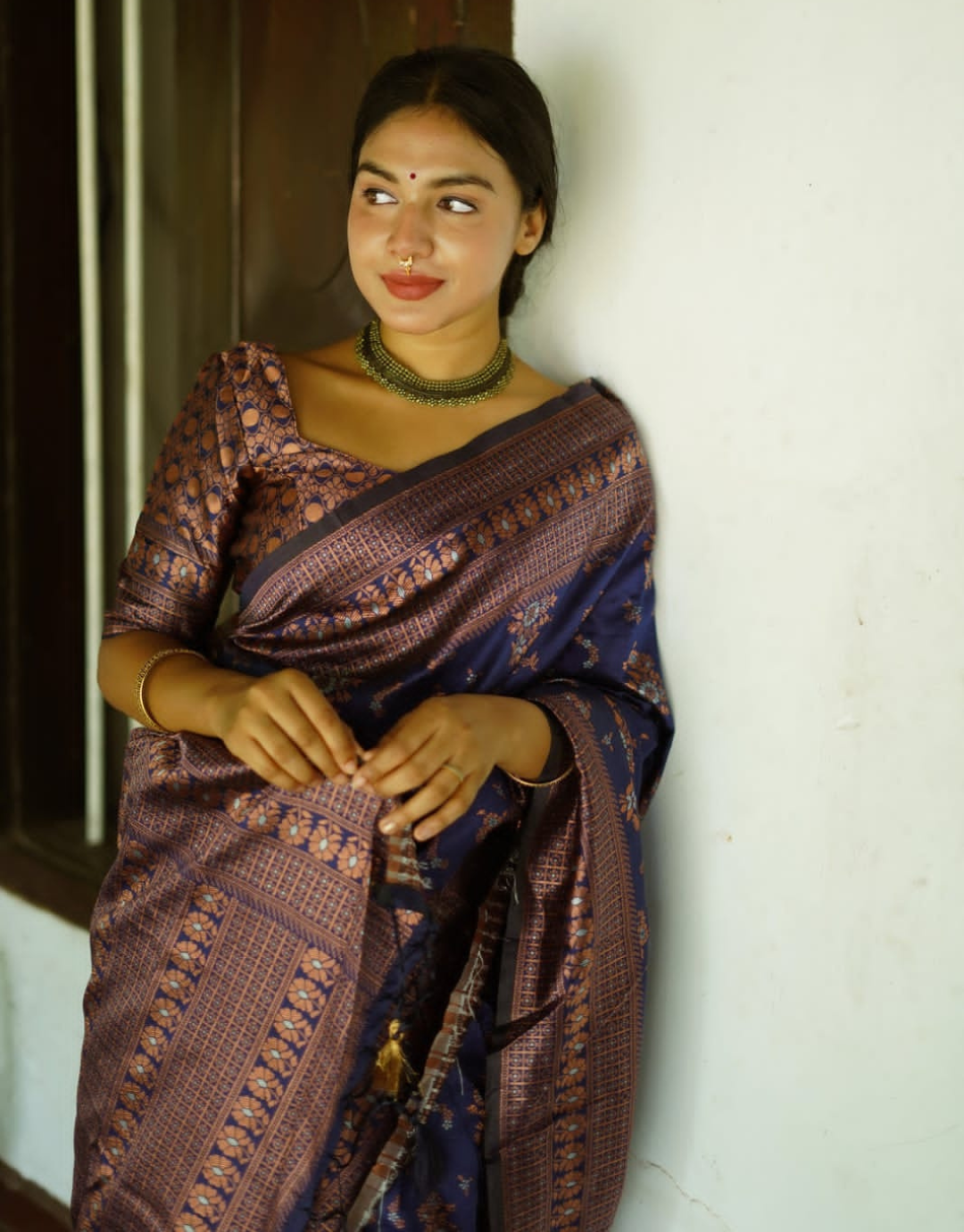 Neela NavyBlue Soft Silk Saree