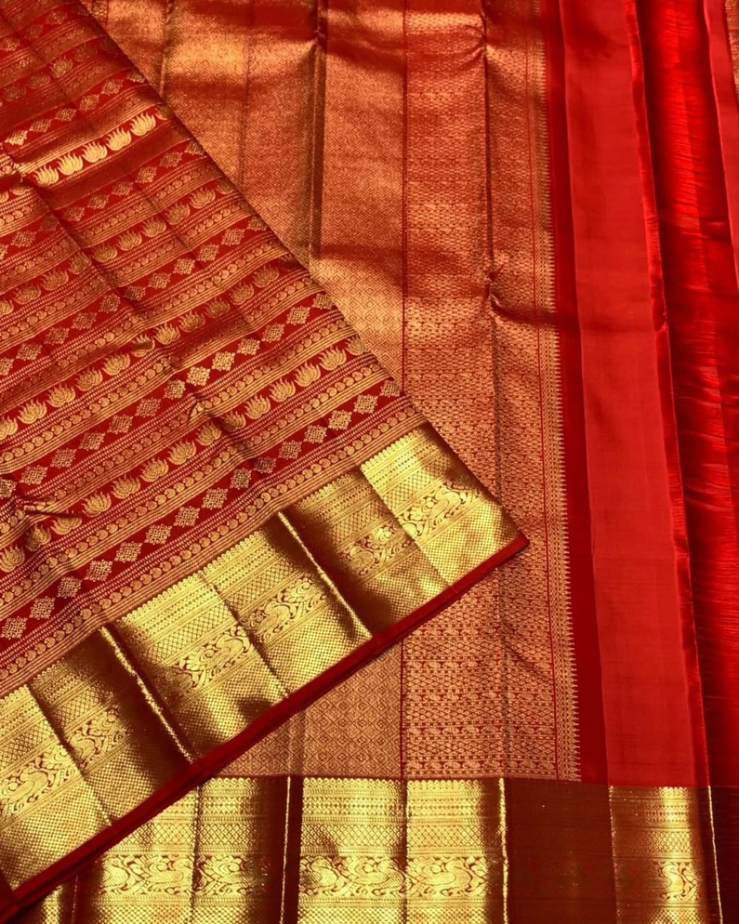 Sampriti - Crimson Red Kanjivaram Saree