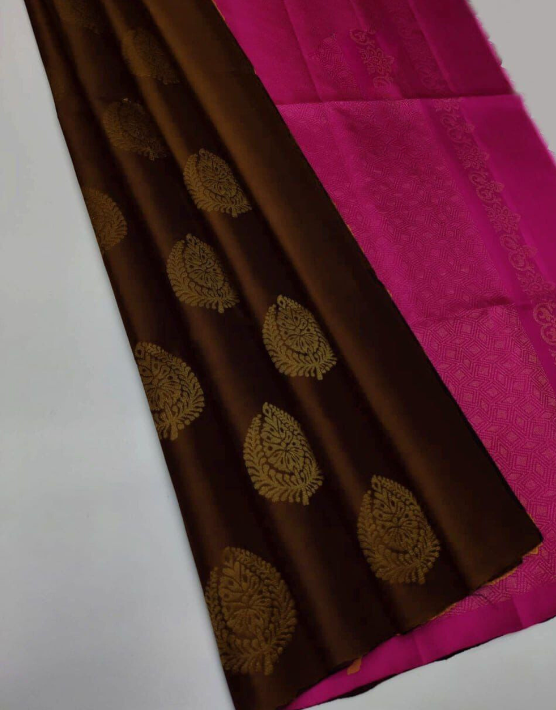 Meera Brown Soft Silk Saree