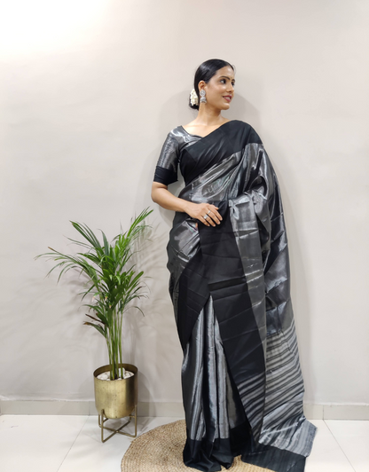 Fiza Black Ready To Wear Saree