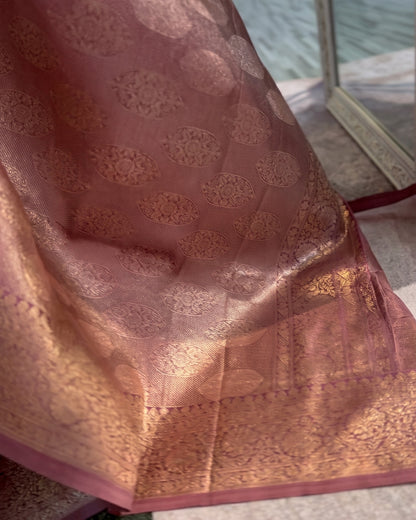 Anika - Dusty Rose Heritage Soft Silk Saree