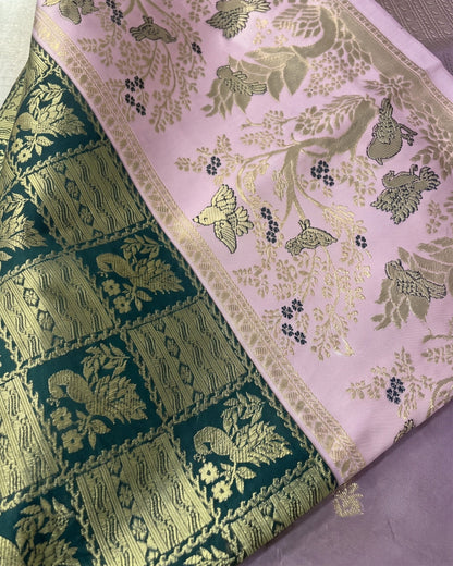 Heli - Pink Heritage Banarasi Silk Saree