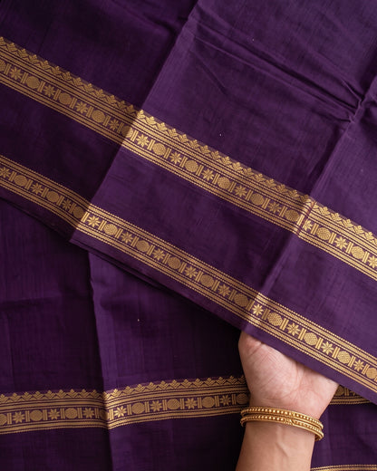 Sanvi - Royal Purple Heritage Soft Silk Saree
