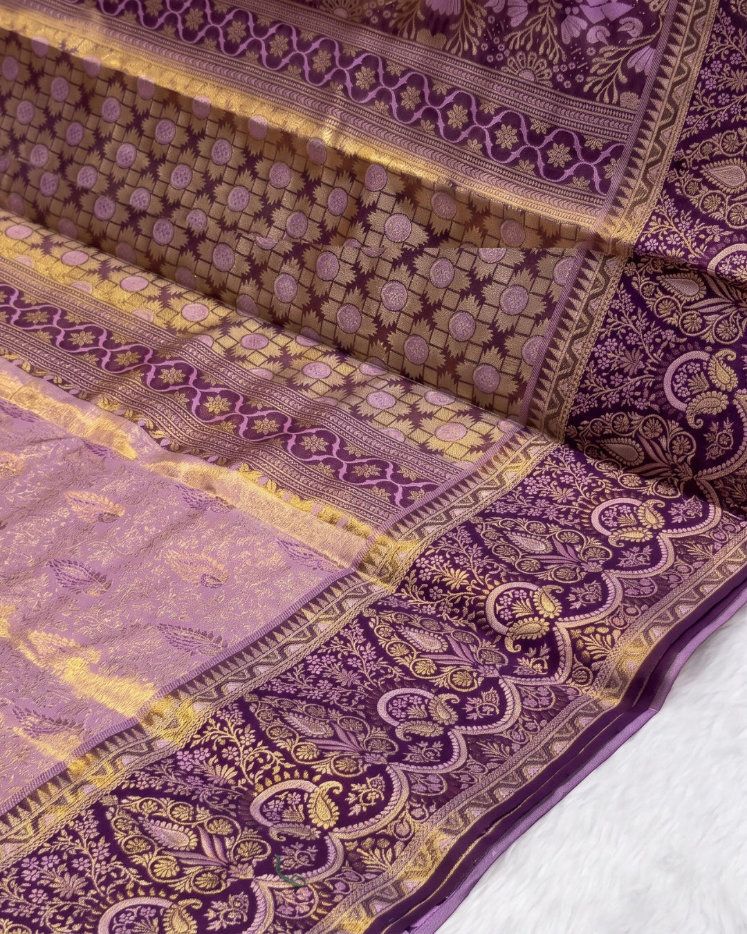 Siya - Lavender Royal Banarasi Zari Saree