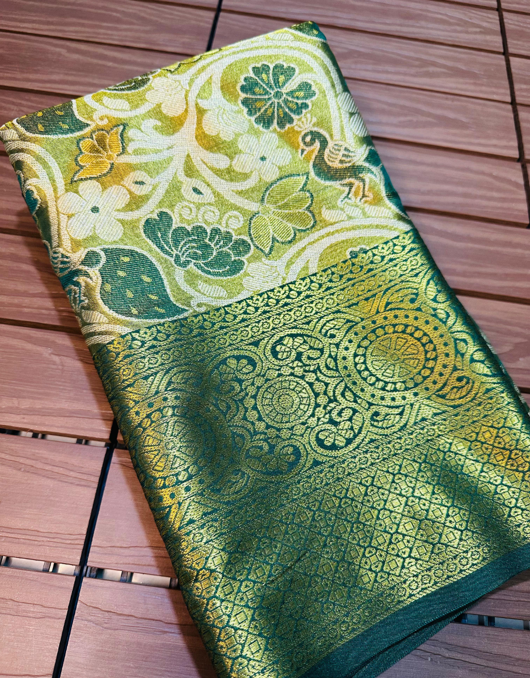 Shobha Green Kanchipuram Silk Saree