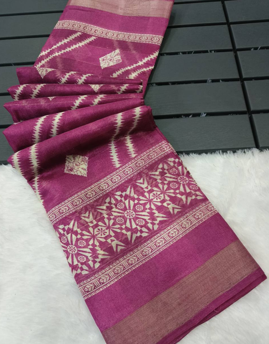 Rajvi Wine Cotton Saree