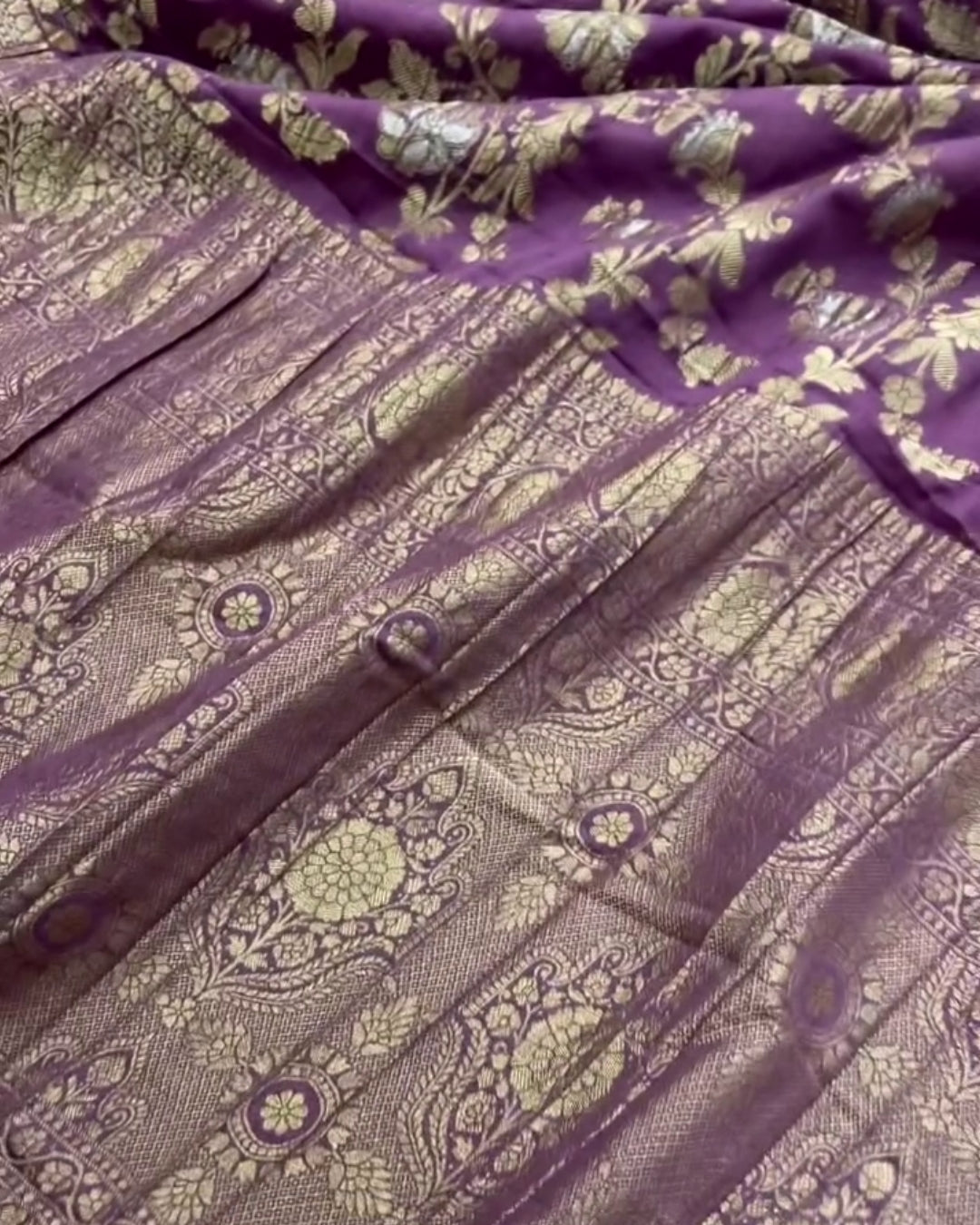 Tarangini - Purple Heritage Banarasi Silk Saree