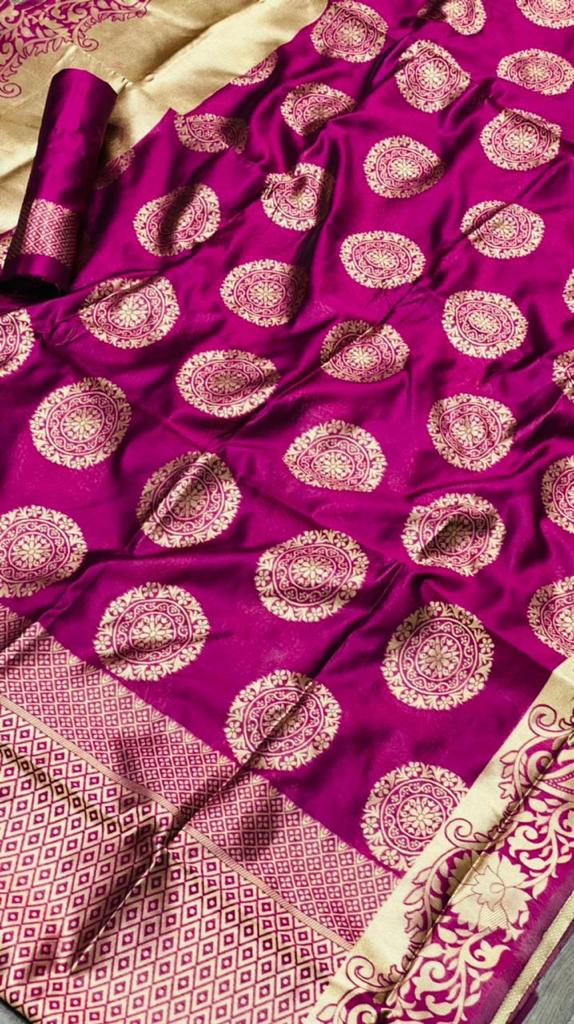 Viha Wine Banarasi Silk Saree