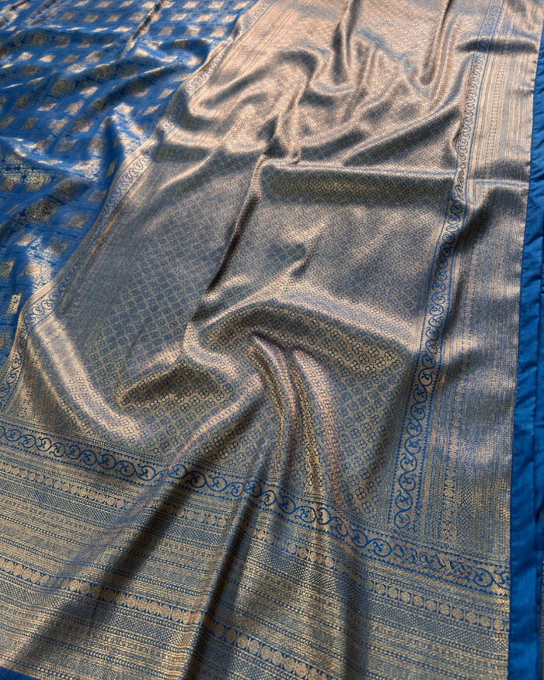 Royal Azure - Banarasi Silk Saree