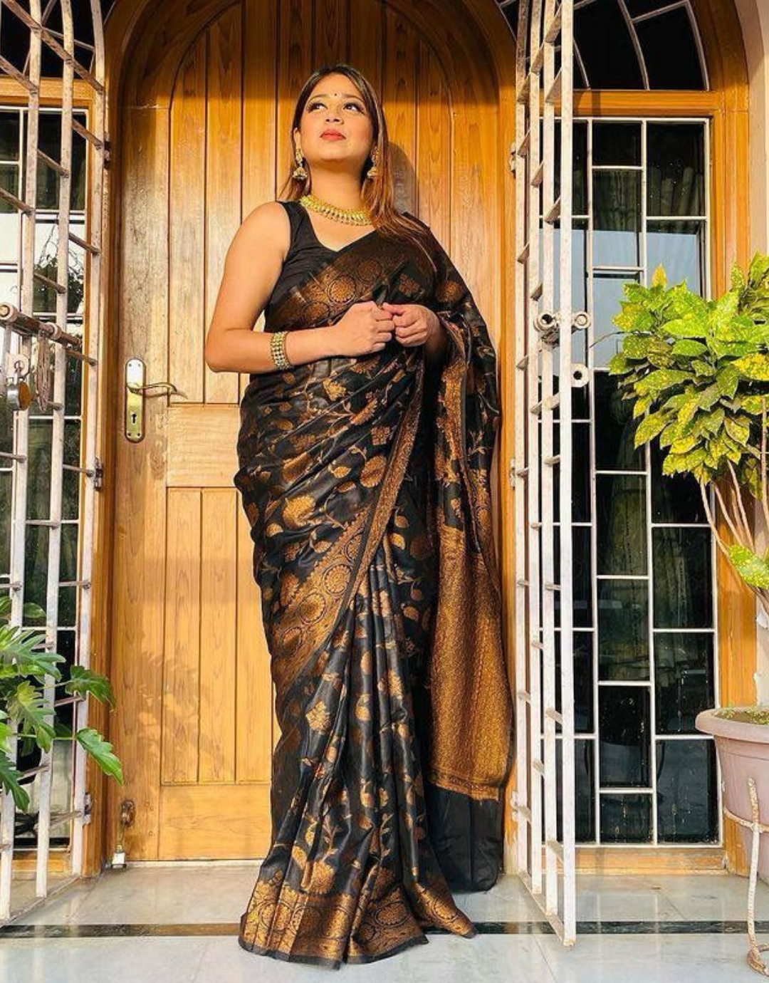 Suhani Black Banarasi Silk Sareea