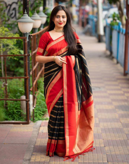 Kitty Black Soft Silk Saree