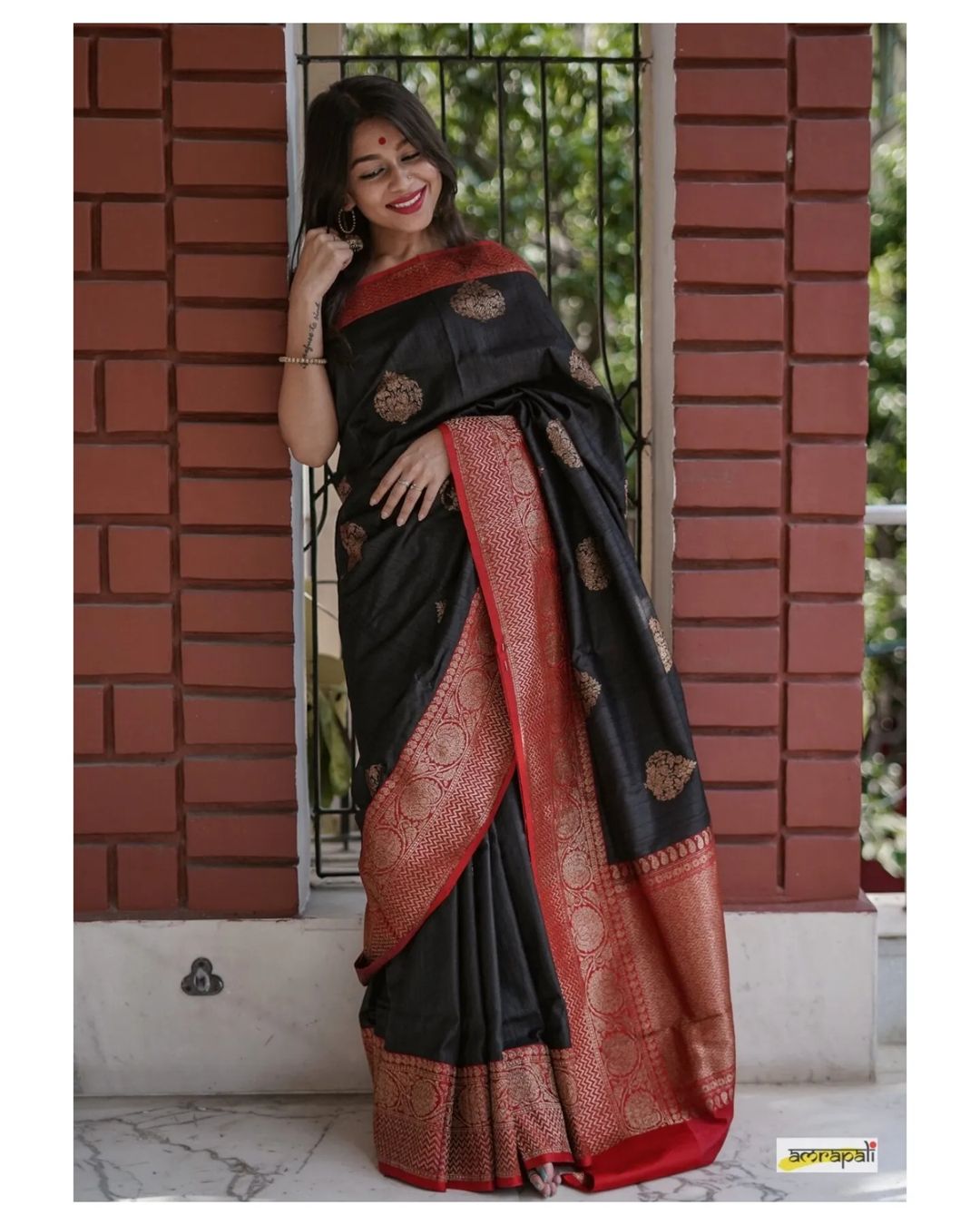 Binita Black Soft Silk Saree