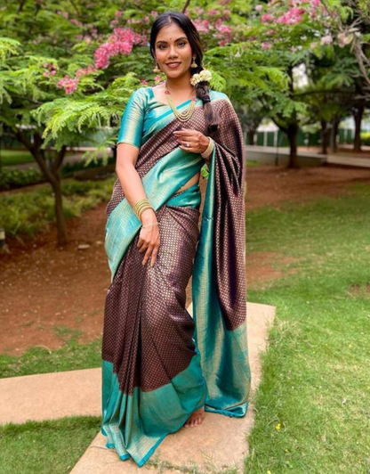 Cahndrika Wine Kanchipuram Silk Saree