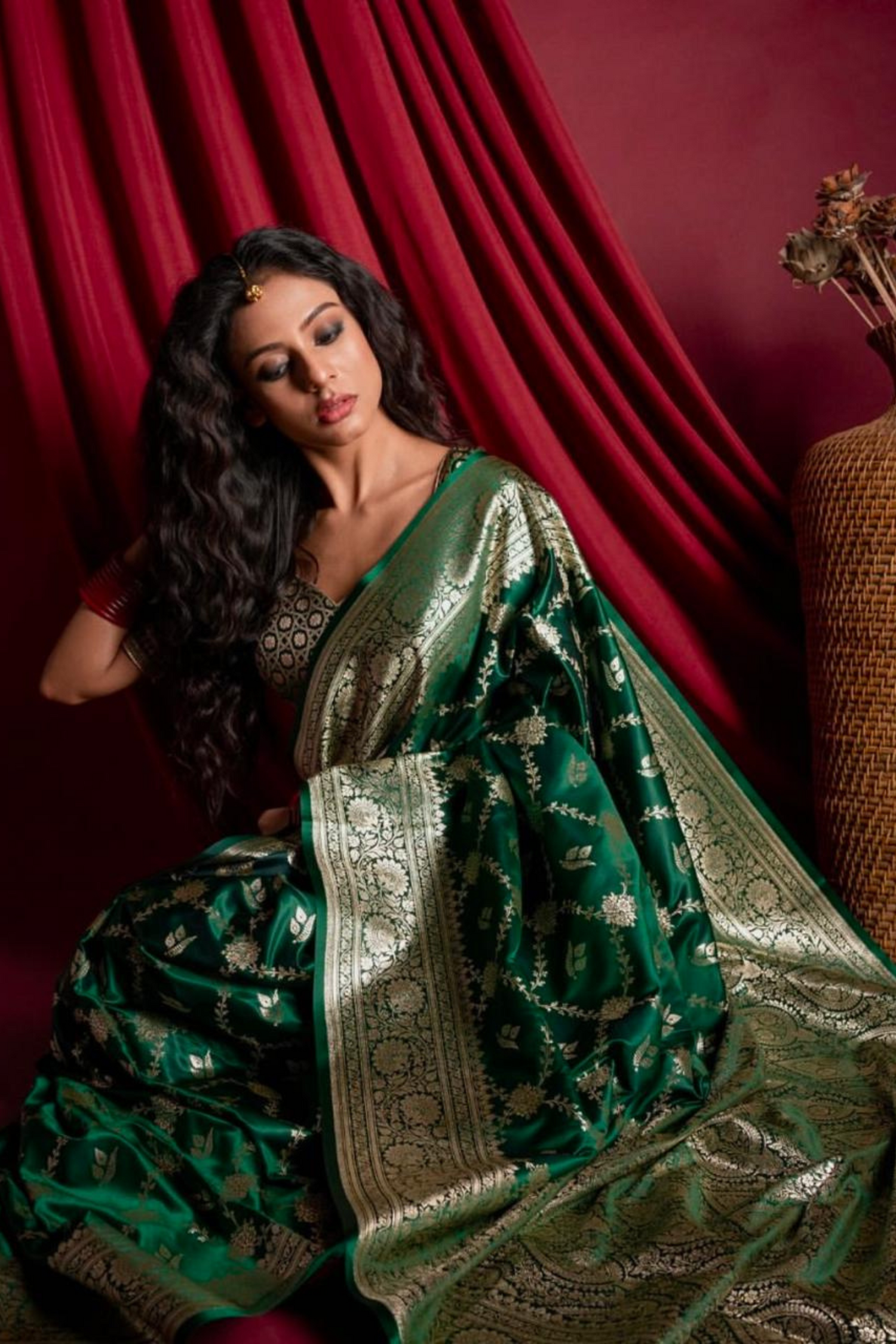 Enchanted Green - Banarasi Silk Saree