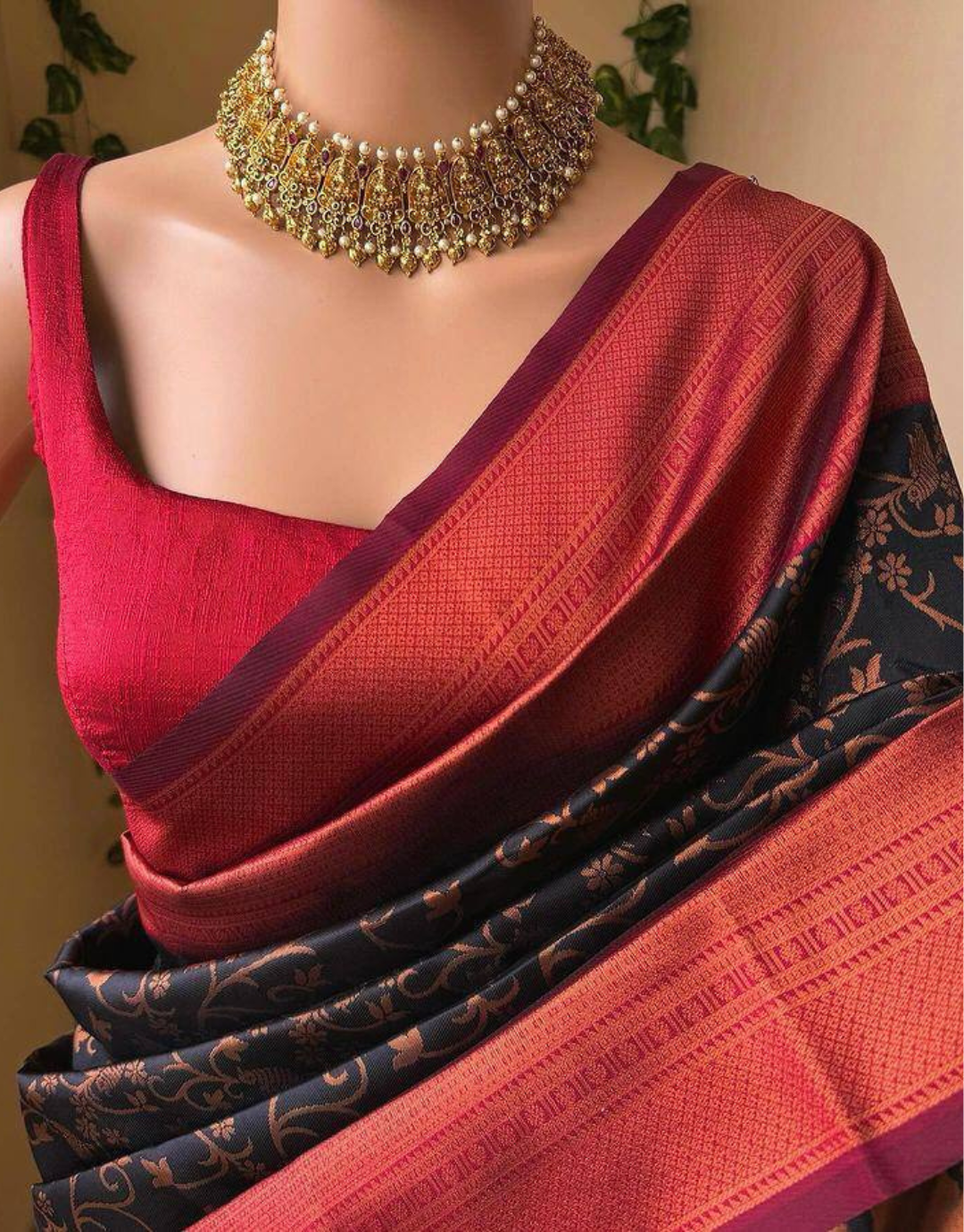 Kirti Black Soft Silk Saree