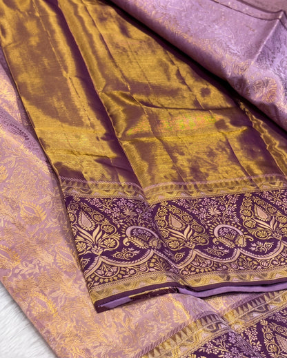 Siya - Lavender Royal Banarasi Zari Saree