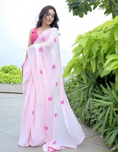 Nora LightPink Ready To Wear Saree