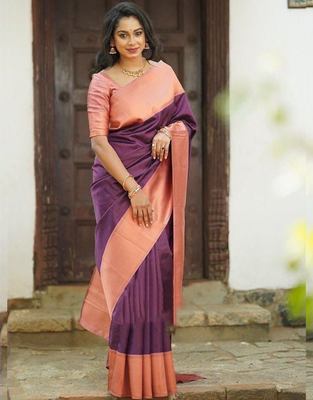 Urvashi Wine Soft Silk Saree