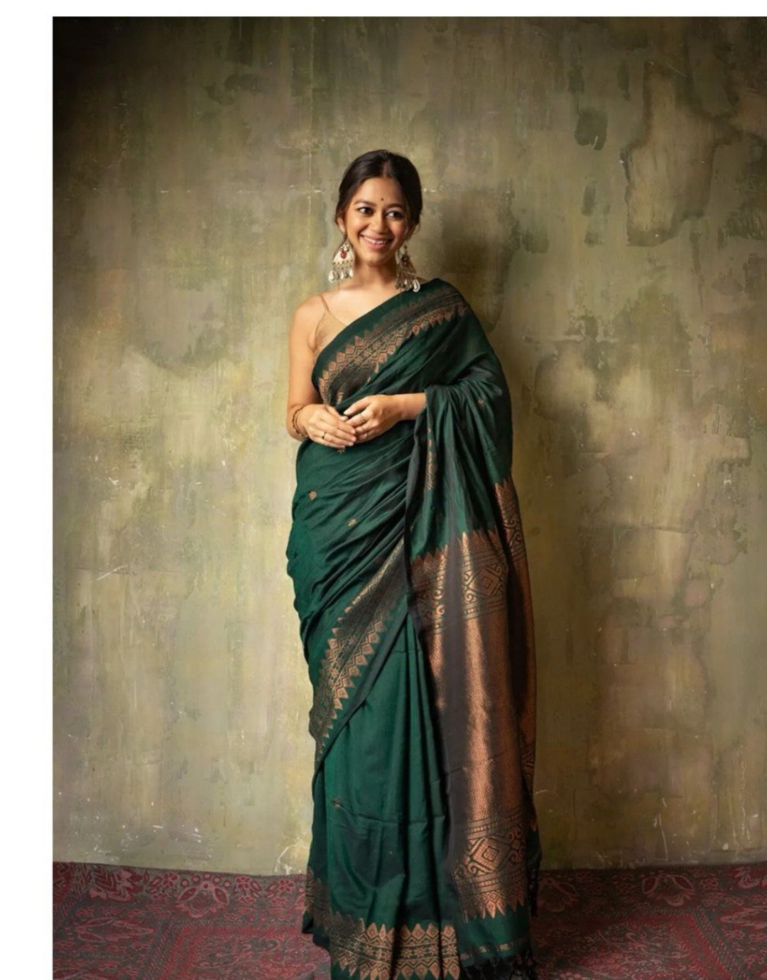 Kinjal Green Banarasi Silk Saree