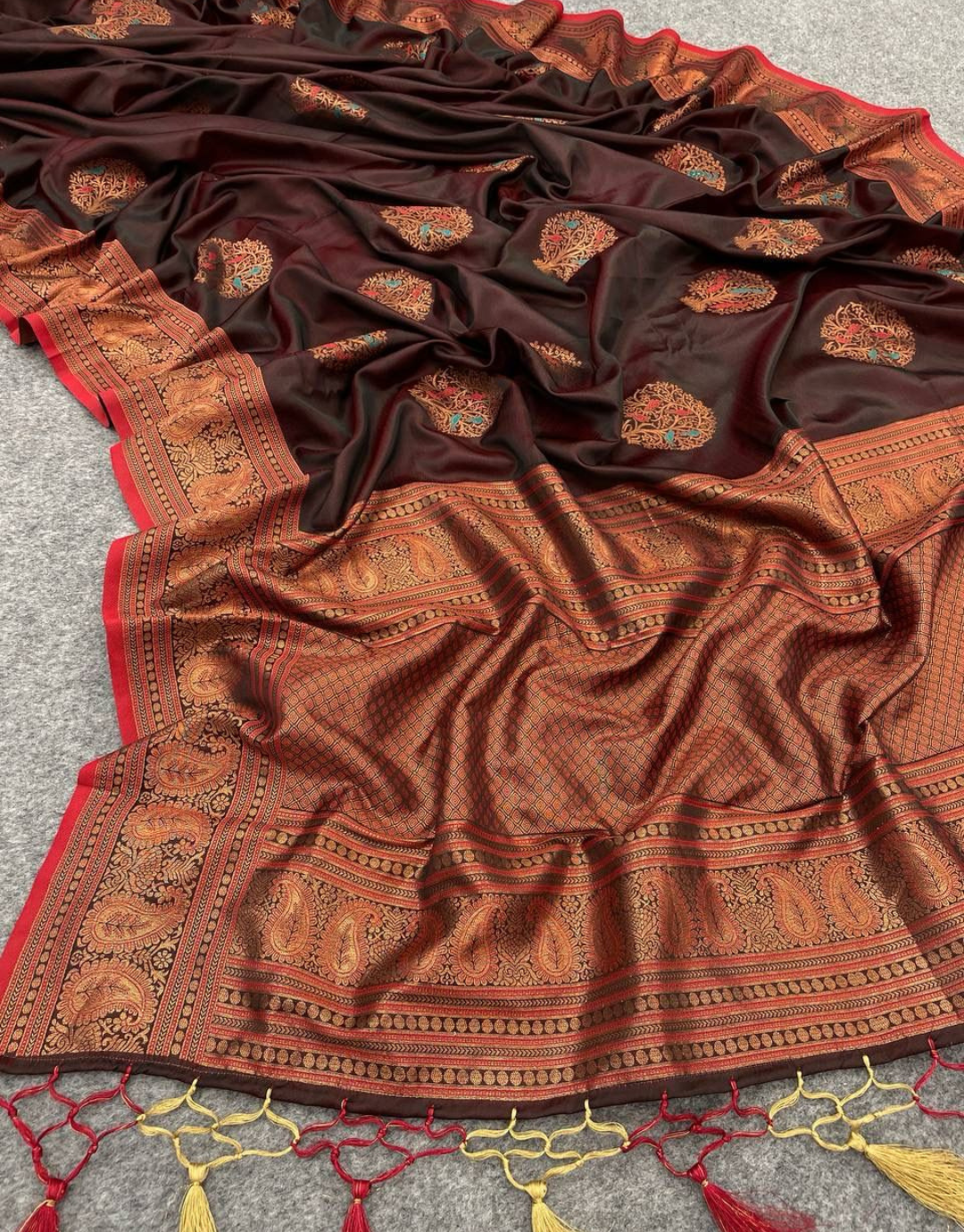 Shakti Red Banarasi Silk Saree