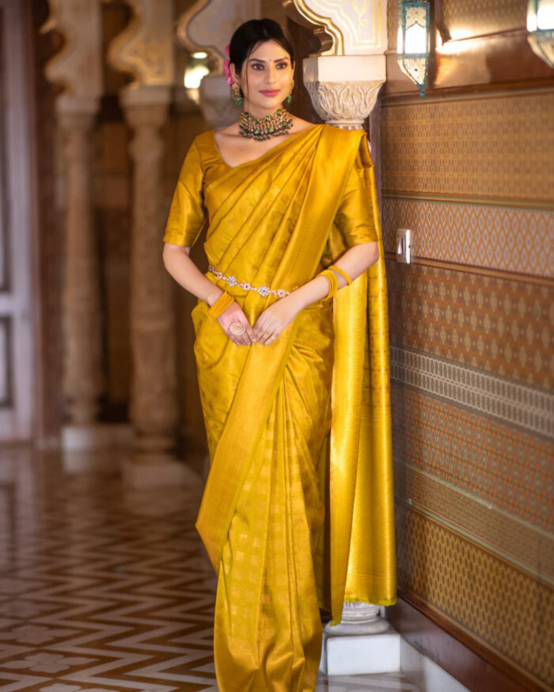 Golden woven - Banarasi Silk Saree