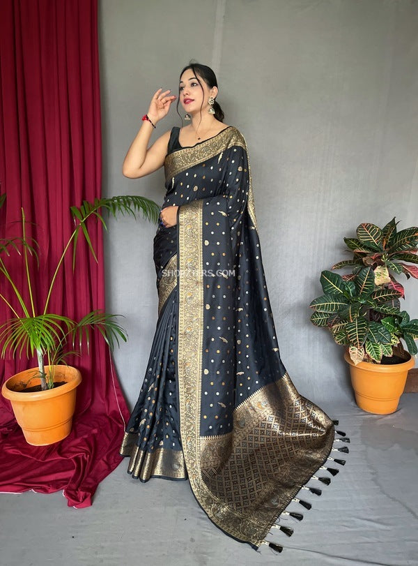 Saumya Black Banarasi Saree