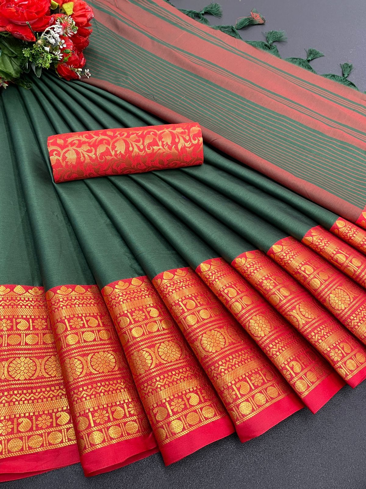 Shital Green Soft Silk Saree