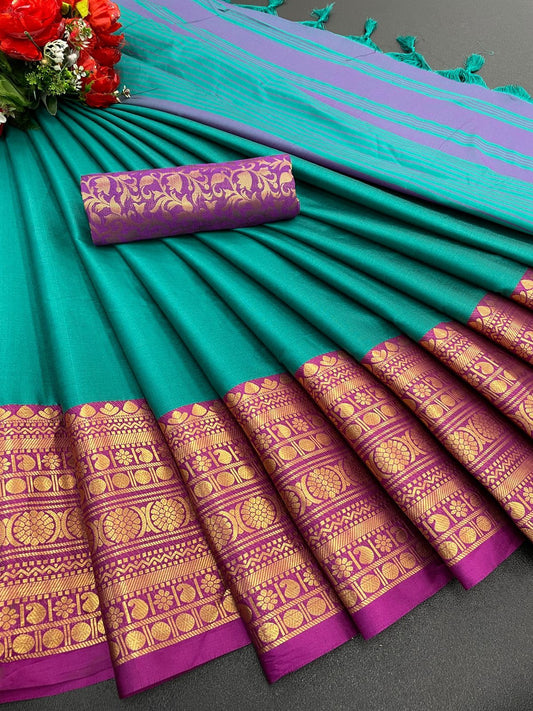 Shital Sea Green Soft Silk Saree