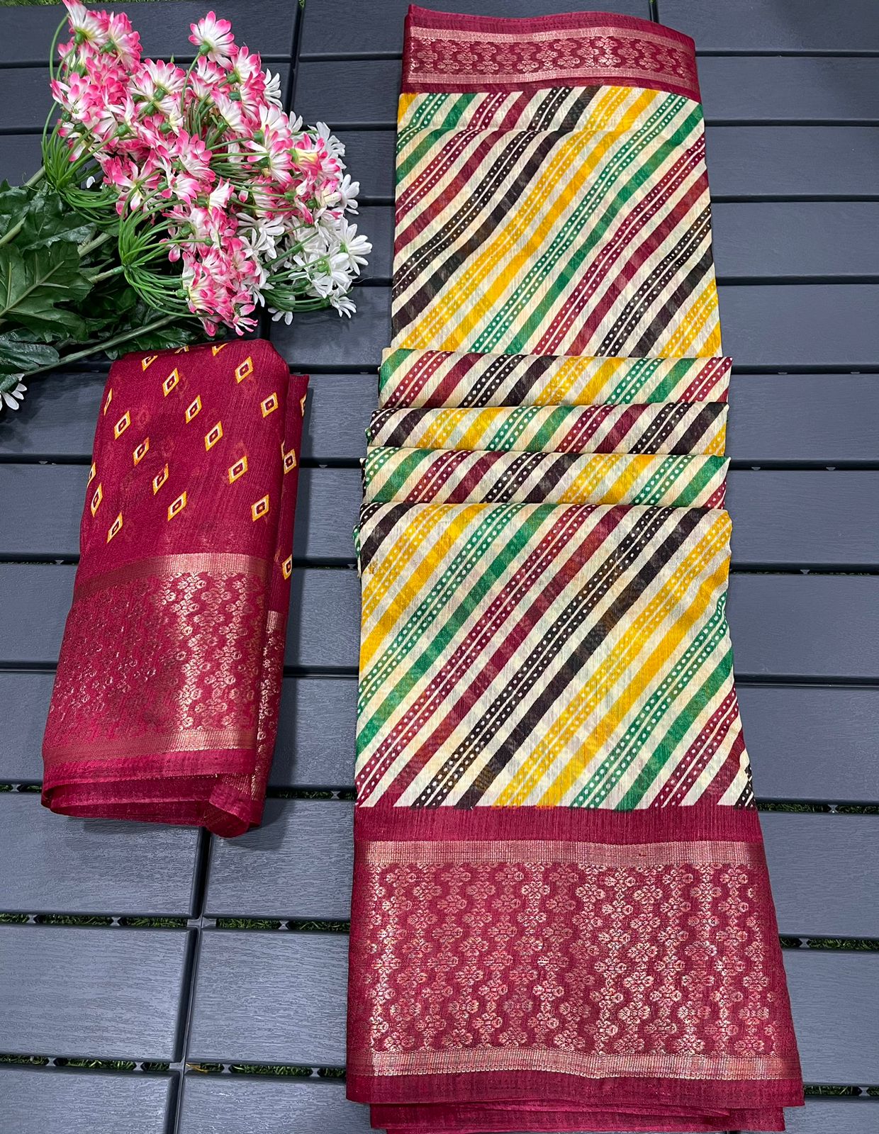 Neha Maroon Soft Silk Saree