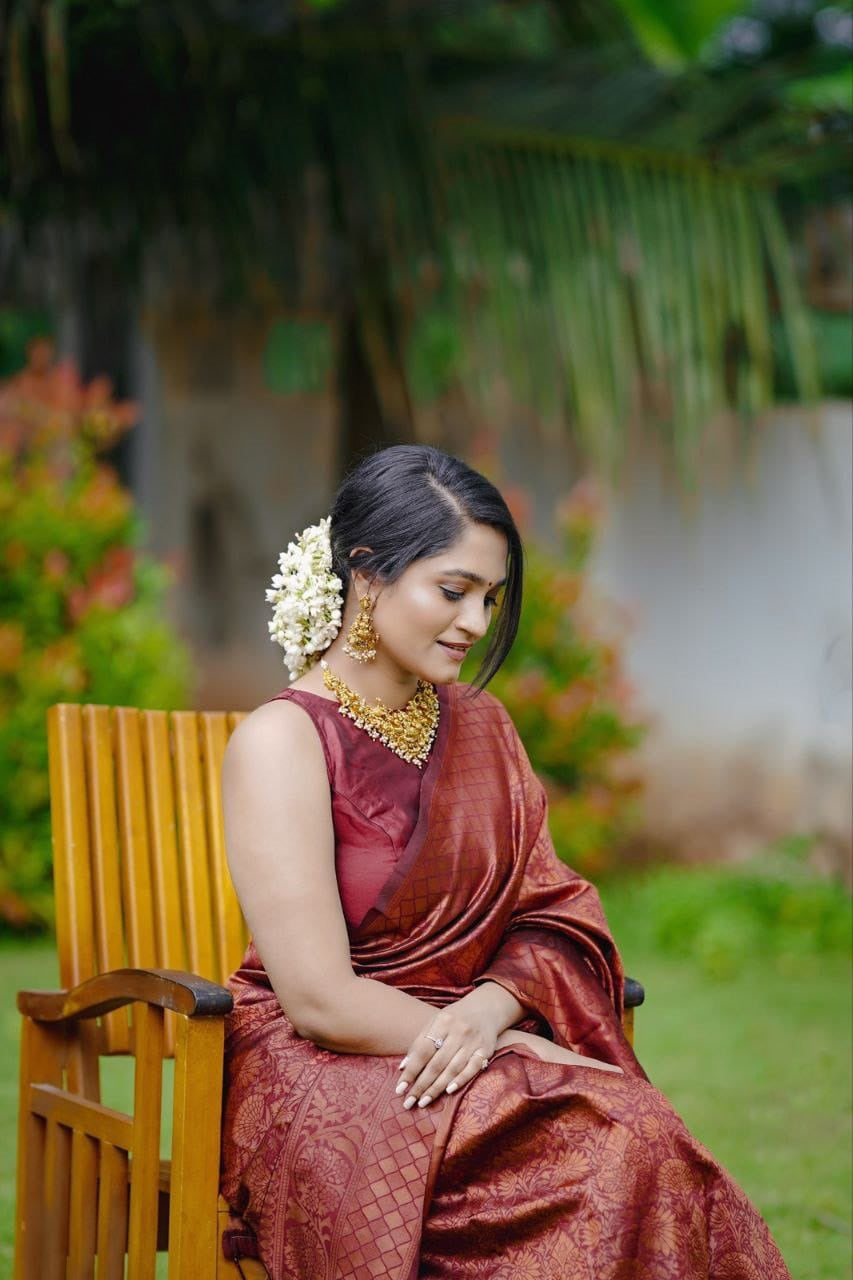 Shivani Brown Soft Silk Saree