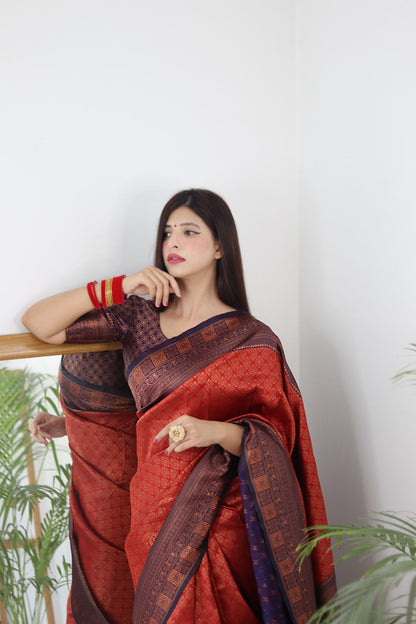 Richa Maroon Soft Silk Saree