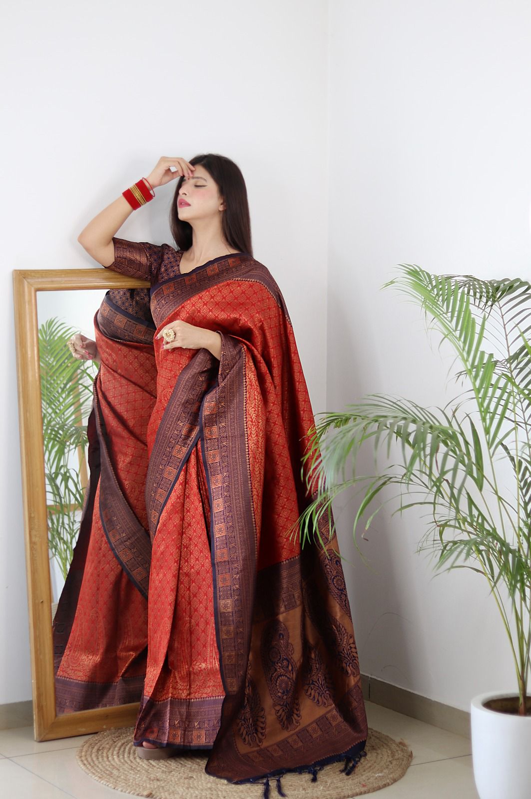 Richa Maroon Soft Silk Saree