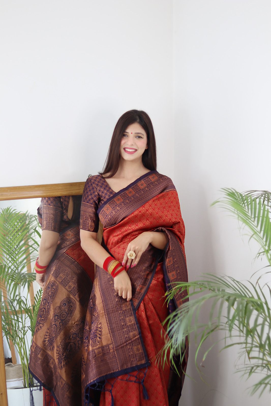 Richa Maroon Soft Silk Saree