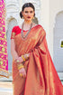 Cadmium Red Navya Kanjivaram Silk Saree