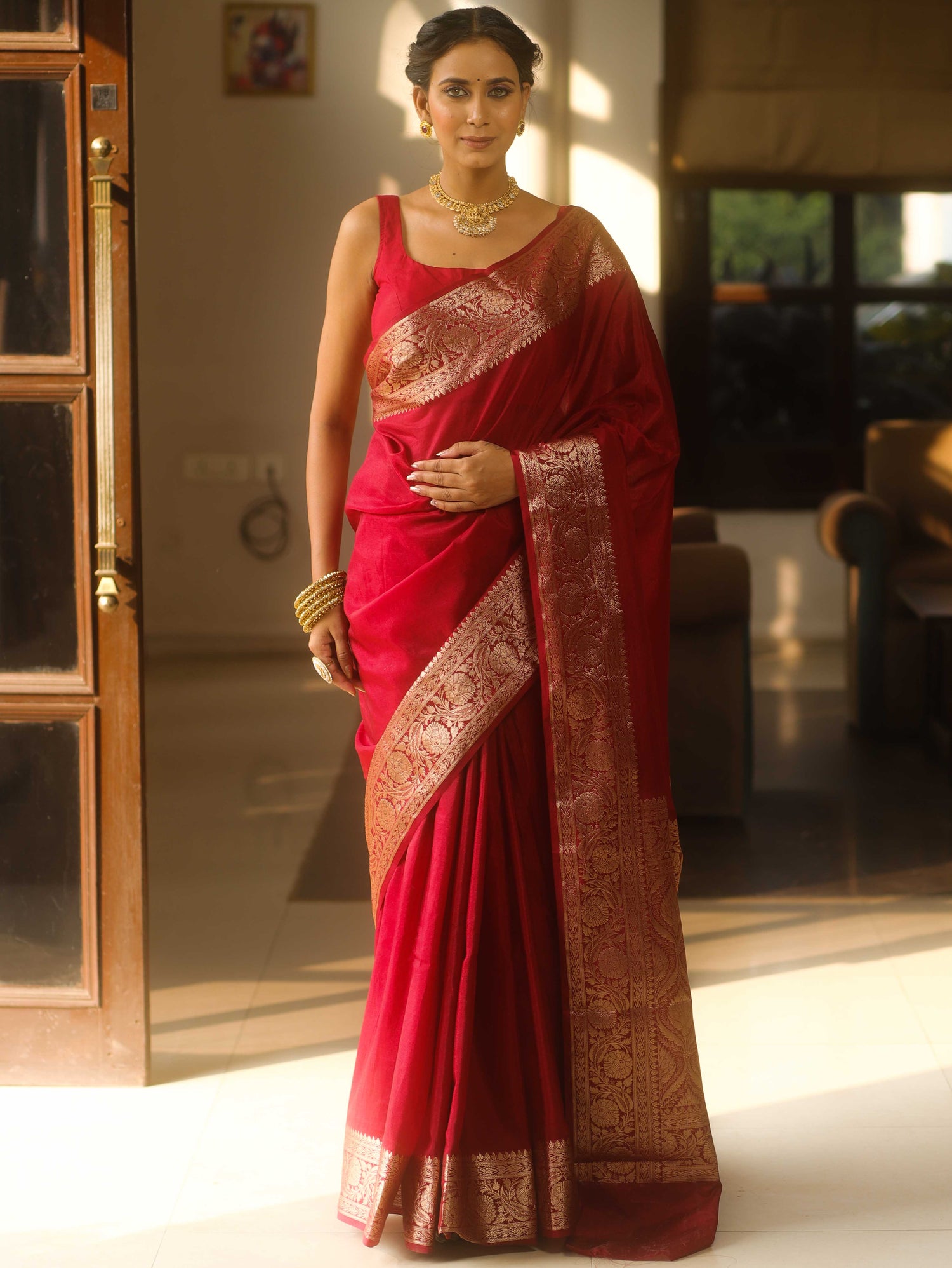 Crimson Glory - Banarasi Silk Saree