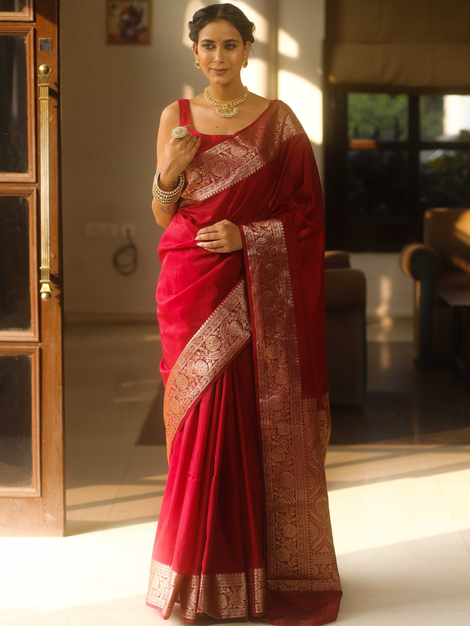 Crimson Glory - Banarasi Silk Saree