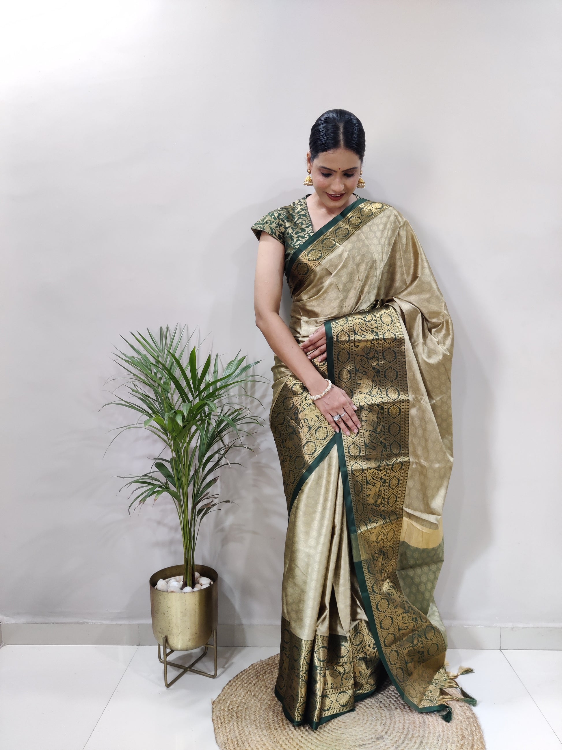 Ankita Foggy Grey Soft Silk Saree