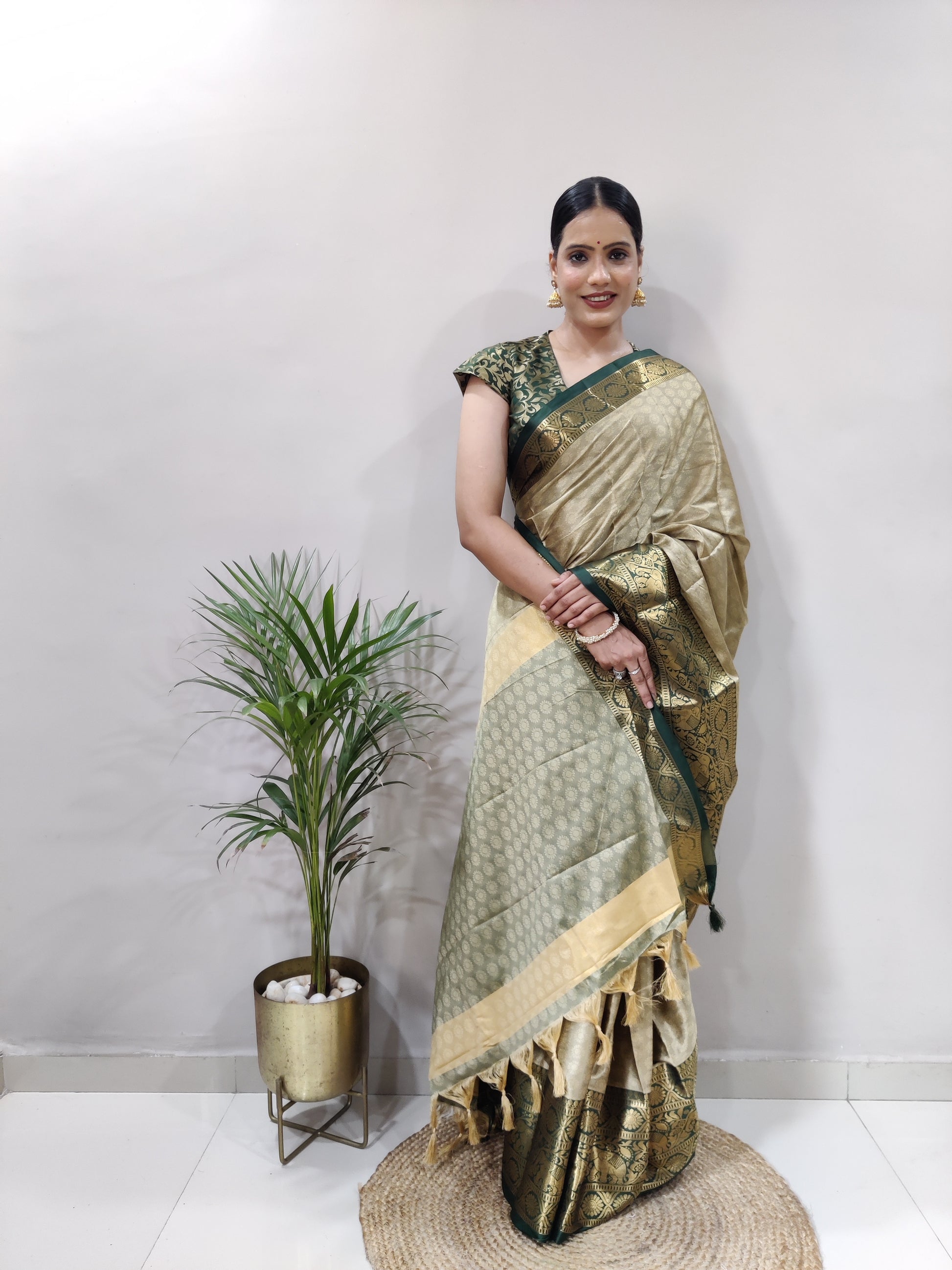 Ankita Foggy Grey Soft Silk Saree3