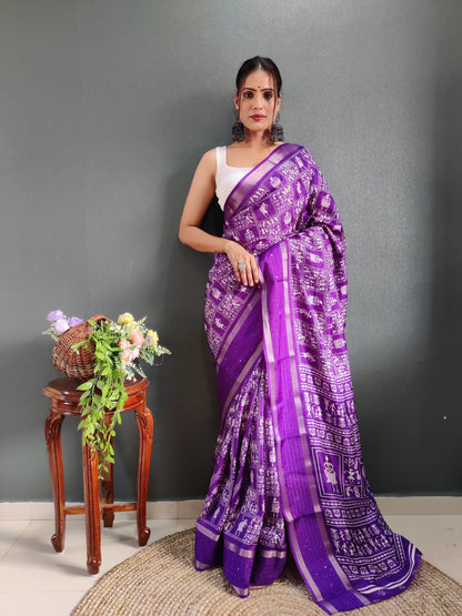 1-Min Ready To Wear Latest Shriivanta Design Saree – Purple