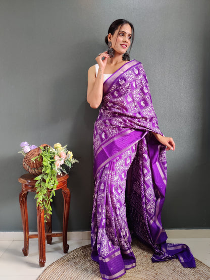 1-Min Ready To Wear Latest Shriivanta Design Saree – Purple